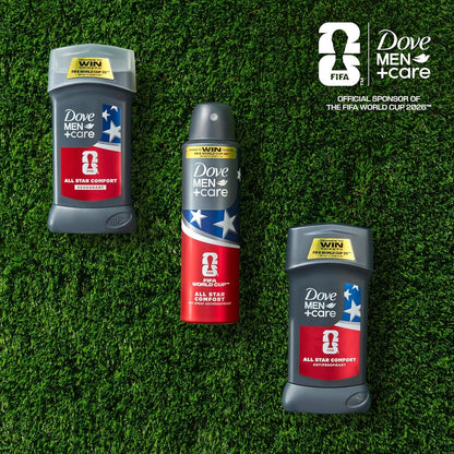 Dove Men+Care Limited Edition FIFA Deodorant Stick for Men All Star Comfort for 72H Protection Neutralizes Odor - 3.0 oz (Pack of 2)