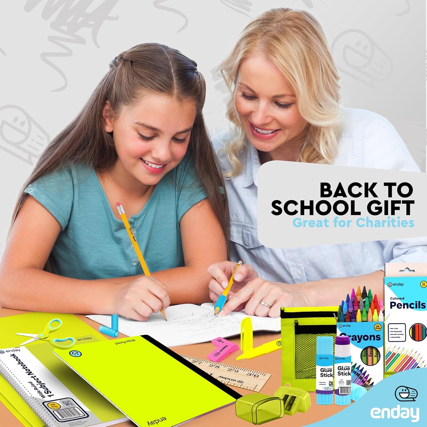 Back to School Supplies for Kids, Green School Supply Box Premium Quality Kids School Supplies Kit, Kindergarten School Supplies for Girls and Boys, 78 Piece Set
