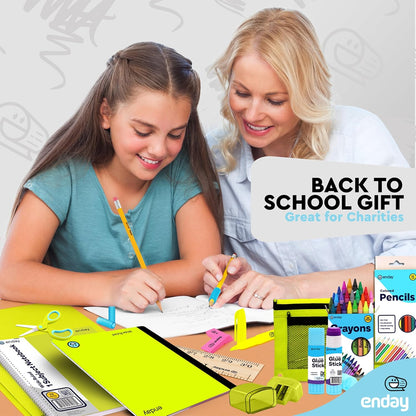 Back to School Supplies for Kids, Green School Supply Box Premium Quality Kids School Supplies Kit, Kindergarten School Supplies for Girls and Boys, 78 Piece Set
