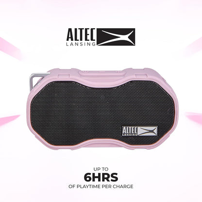 Altec Lansing Baby Boom XL - Waterdigte Bluetooth-luidspreker, draadlose en draagbare luidspreker vir reis- en buitegebruik, diep bas en harde klank, 1 pak, pienk