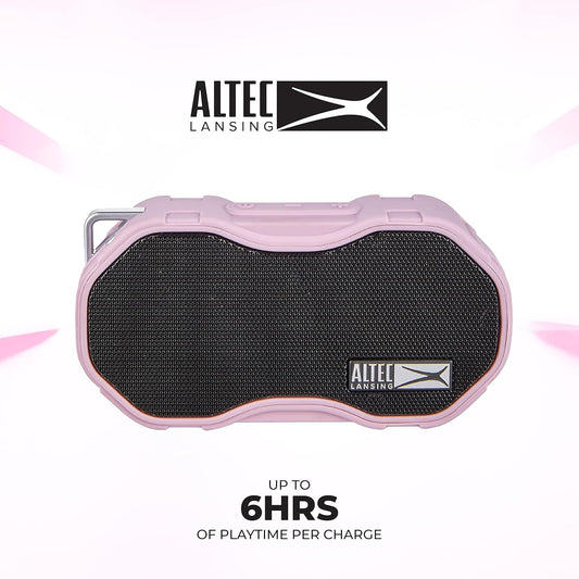 Altec Lansing Baby Boom XL - Waterdigte Bluetooth-luidspreker, draadlose en draagbare luidspreker vir reis- en buitegebruik, diep bas en harde klank, 1 pak, pienk