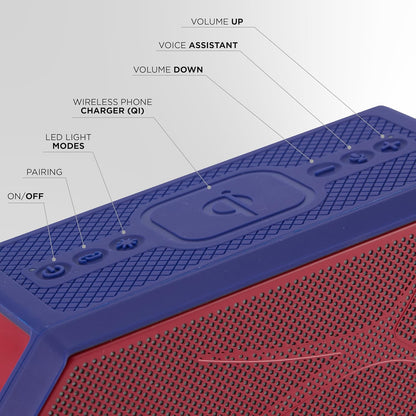 Altec Lansing - Draagbare Bluetooth-luidspreker HYDRABLAST 2.0, Waterdig IP67, 20W Uitsetkrag, Magnetiese Bluetooth-luidspreker (New York Giants)