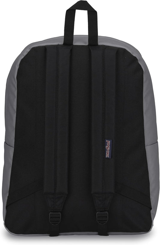 JanSport SuperBreak One-rugsakke - Duursame, Liggewig Sak met 1 Hoofkompartement, Nutsgoed-voorsak met Ingeboude Organiseerder - Premium Rugsak, Grafietgrys