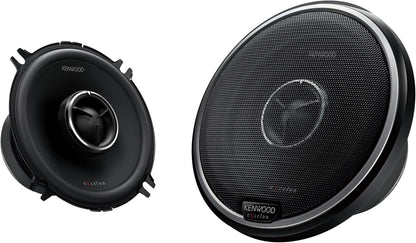 Kenwood eXcelon KFC-X135 5-1/4" 2-rigting-motorluidsprekers – 160W hoëprestasie-oudio met inspuit-P.P.-keëlwowwer en 1" sagtekoepelhoëtweeter