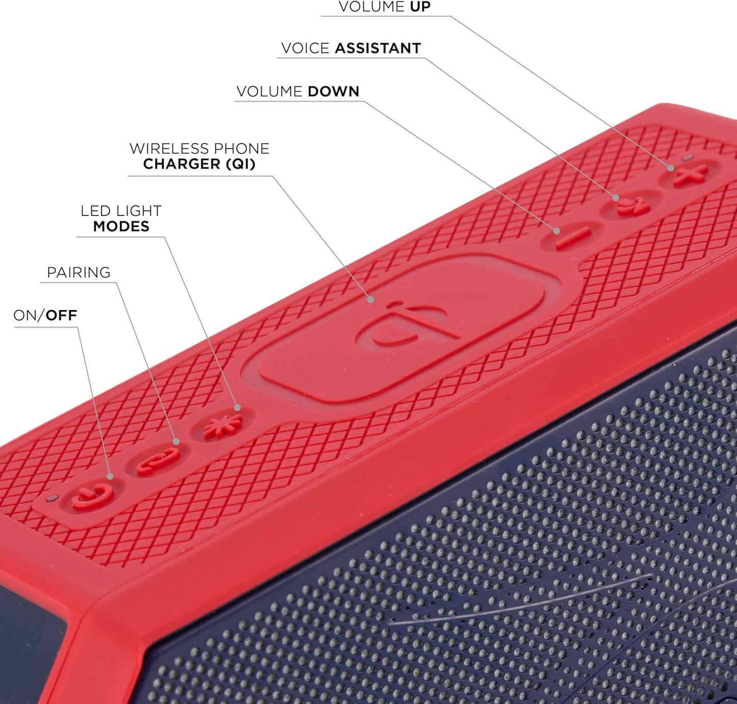 Altec Lansing - Draagbare Bluetooth-luidspreker HYDRABLAST 2.0, Waterdig IP67, 20W Uitsetkrag, Magnetiese Bluetooth-luidspreker (Boston Red Sox)