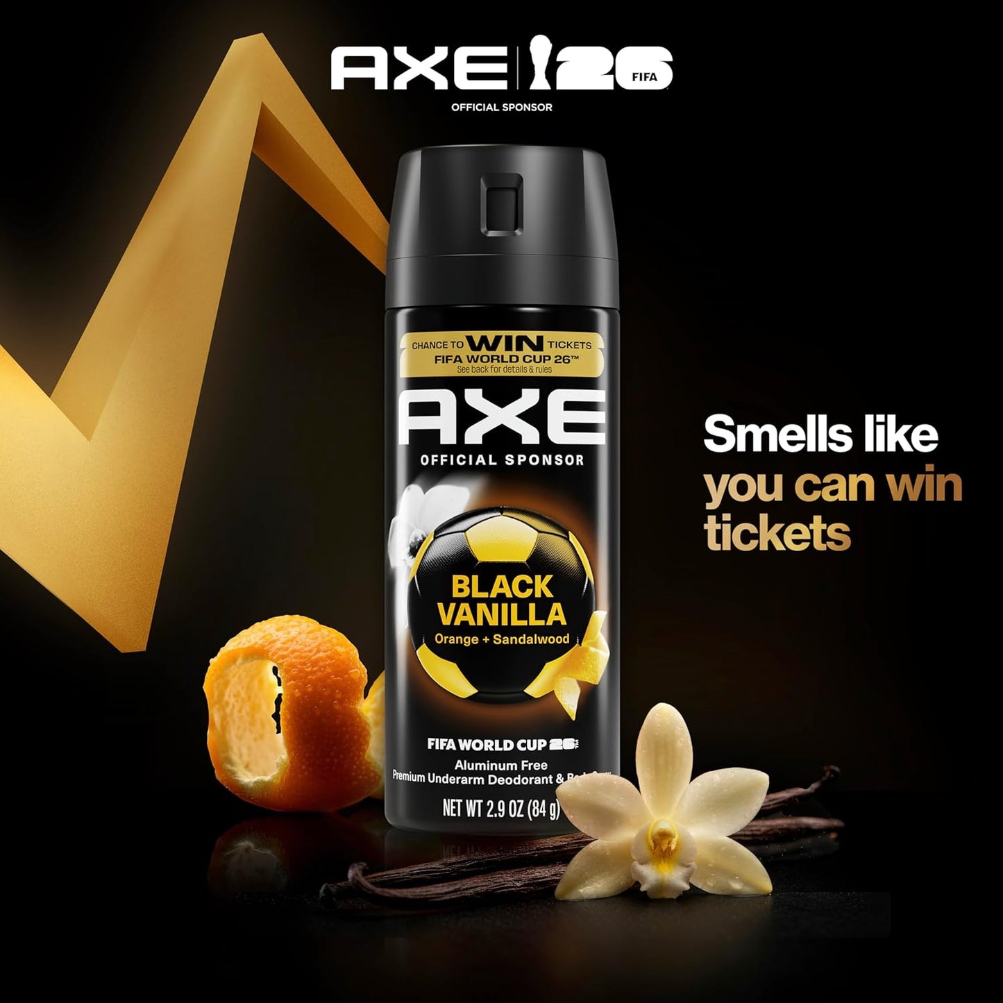 AXE Fine Fragrance Collection Body Spray Black Vanilla 72 Hour Freshness Aluminum Free - 2.9 oz (Pack of 3)
