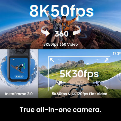 Insta360 X6 Essentials Bundle - 8K 360 Camera with 1/1.1'' Sensors