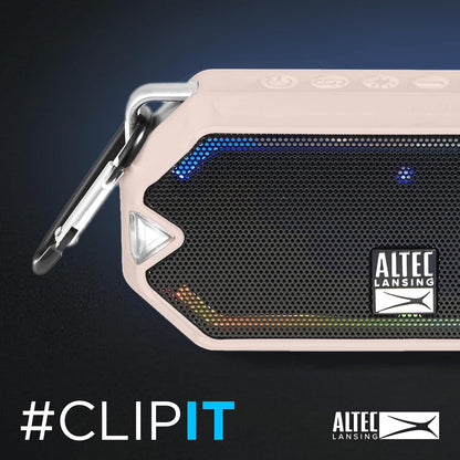 Altec Lansing - HydraMini Draadlose Bluetooth-luidspreker, IP67 Waterdigte USB C Herlaaibare Battery met 6 Uur Speeltyd, Kompak, Skokbestand, Sneeubestand, Allesbestand (Petal Pink)