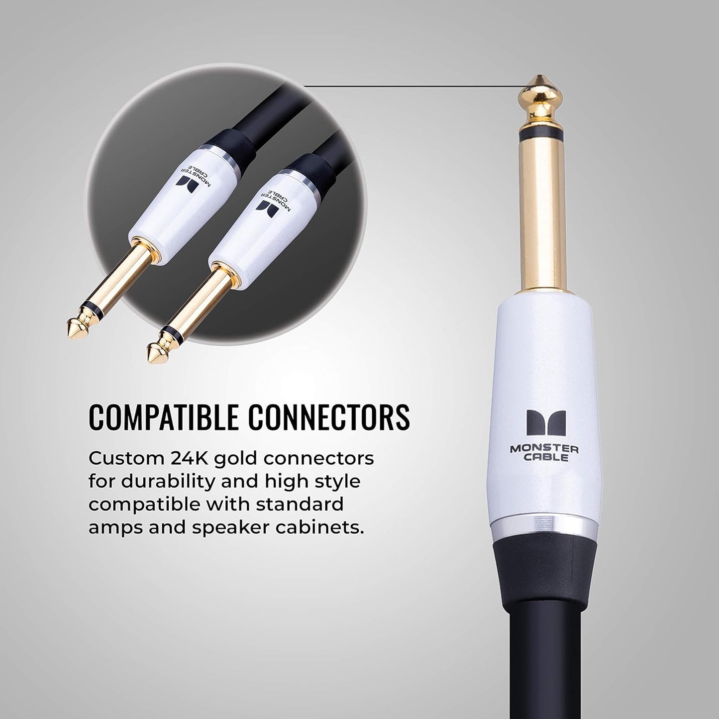Monster Prolink Studio Pro 2000 Speaker Cable: 12 ft, Straight to Straight, 1/4 Plugs