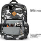 26L Backpack for School, College, and Travel: Water Resistant Bookbag with 8 Compartments - Camo Black