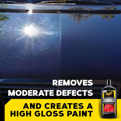 Meguiar’s Ultimate Compound, Professionele motorskraapverwyderaar vir verfkorreksie, verwyder draaikolkmerke en defekte (450 ml)