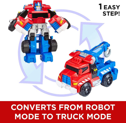 Transformers Playskool Heroes Rescue Bots Optimus Prime, 4.5-Inch Action Figure, Kids Converting Robot Toy, Ages 3+ (Amazon Exclusive)