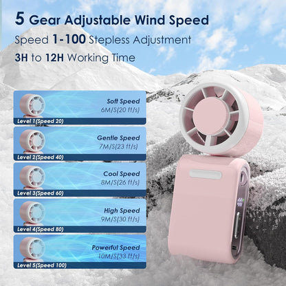 Mini Draagbare Handheld Turbowaaier 12H Herlaaibaar - Pienk