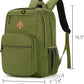 26L Backpack for School, College, and Travel: Water Resistant Bookbag with 8 Compartments - Army Green