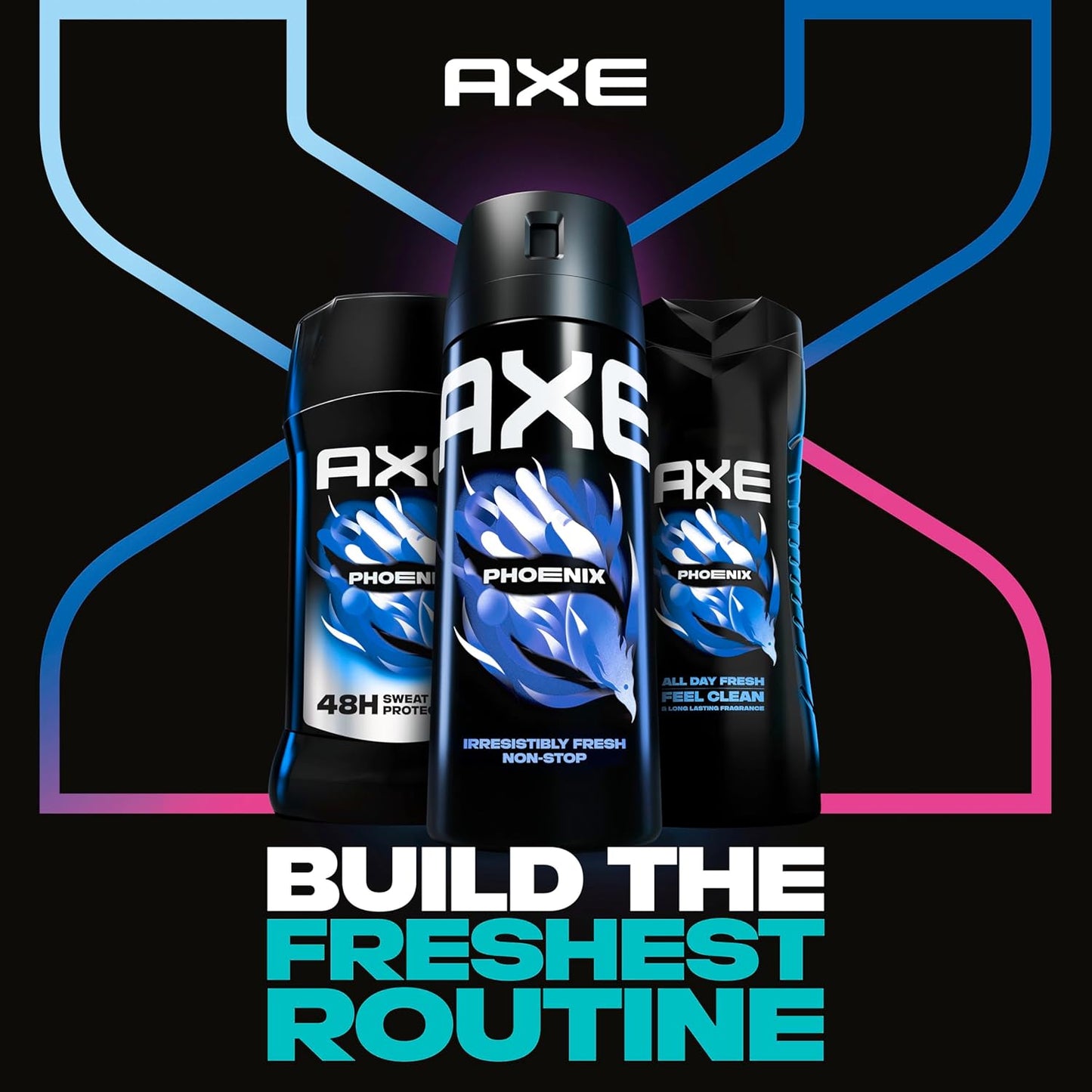 AXE Body Spray Deodorant Phoenix for Long Lasting Odor Protection Deodorant (Pack of 3)