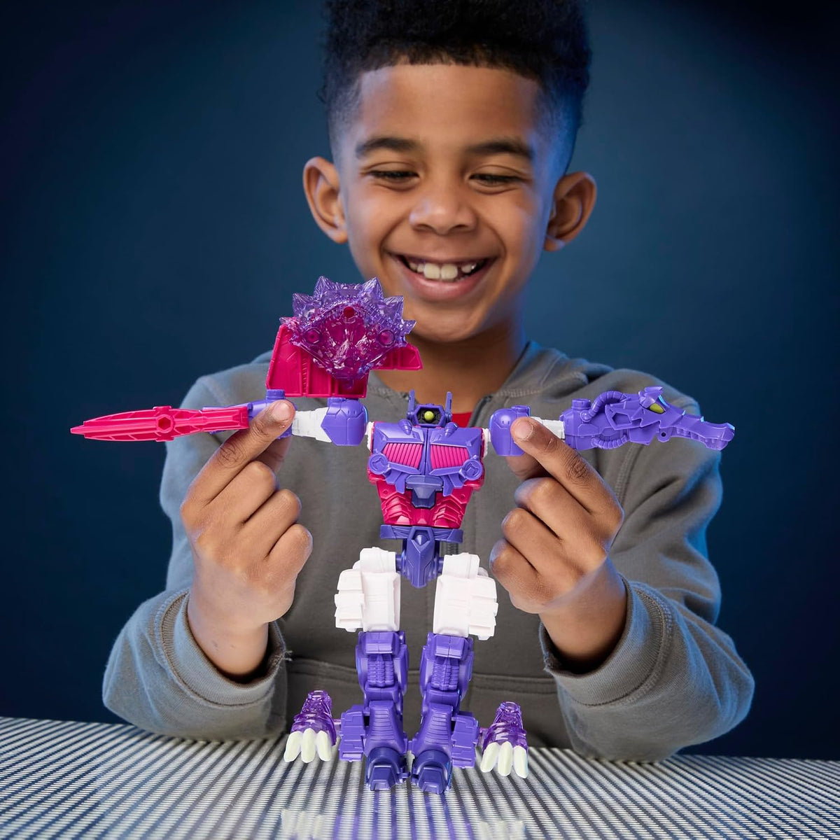 Transformers CYBERWORLD Shockwave Ultimate Cyber Changers Energon Surge Action Figure | Quick Change to Dino Mode | Robot Toys for Kids 6+