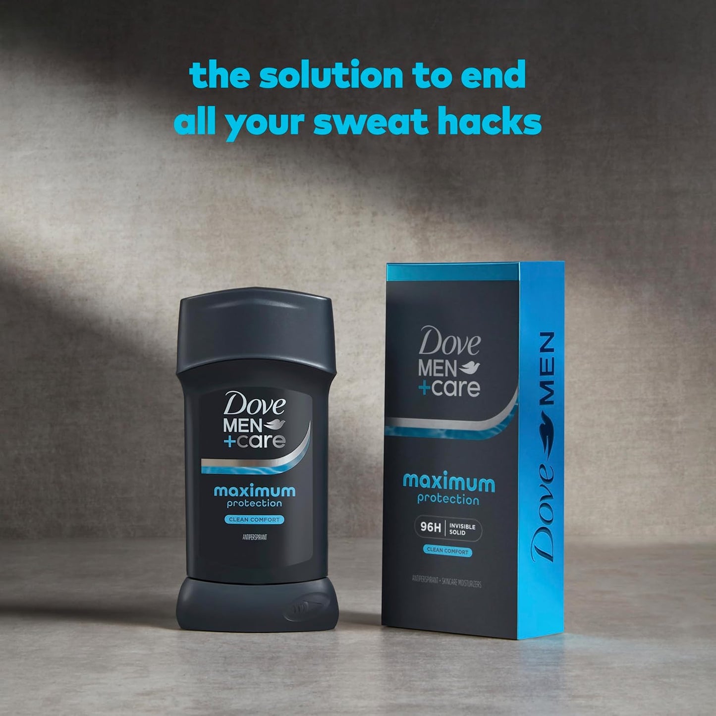 Dove Men+Care Invisible Solid Stick Clean Comfort Maximum Protection Deodorant For Men 96-Hour -.6 oz (Pack of 2)