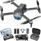 Drone w/ Camera 4K Brushless Motor Mini Foldable RC Drones Propeller Guards Voice Control, Anti-Lost Alarm