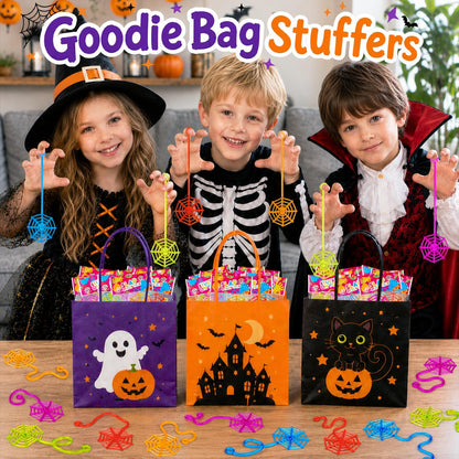 Spider Web Sticky Hands, 24-60 PCS Halloween Party Favors Supplies for Kids