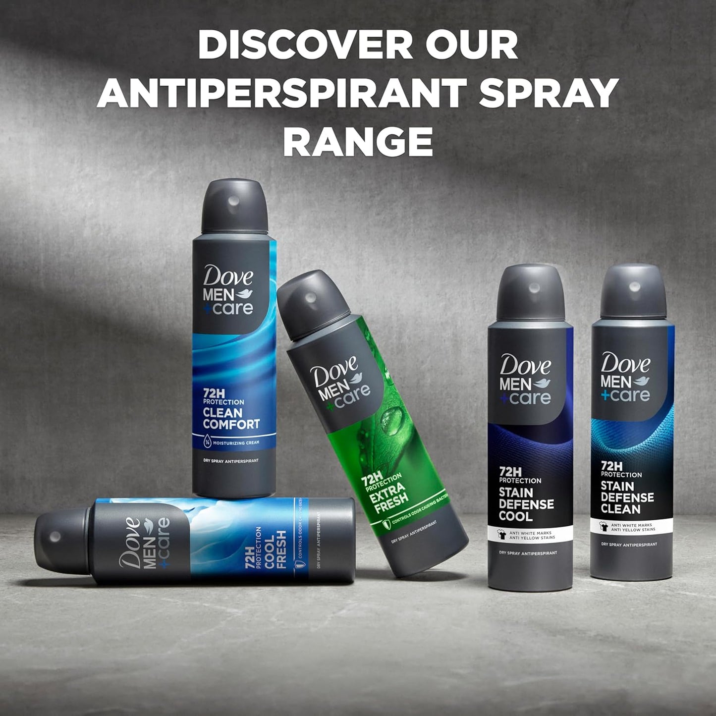 Dove Men+Care Antiperspirant Dry Spray Deodorant for Men Clean Comfort 72HR Sweat and Body Odor Protection - 3.8oz (Pack of 3)