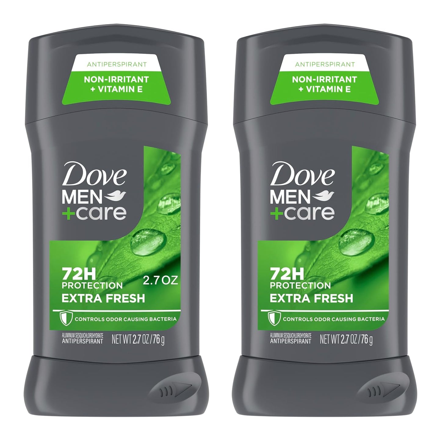 Dove Men Care Extra Fresh Men's Antiperspirant Deodorant Twin pack w/ 72-hour sweat & odor protection Citrus Scent (2.7 oz)