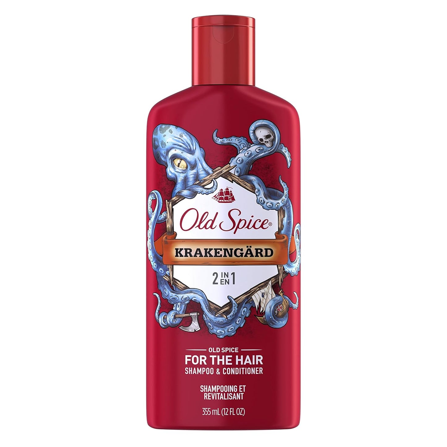Old Spice 2 in 1 Men's Shampoo and Conditioner (Krakengard) 12oz