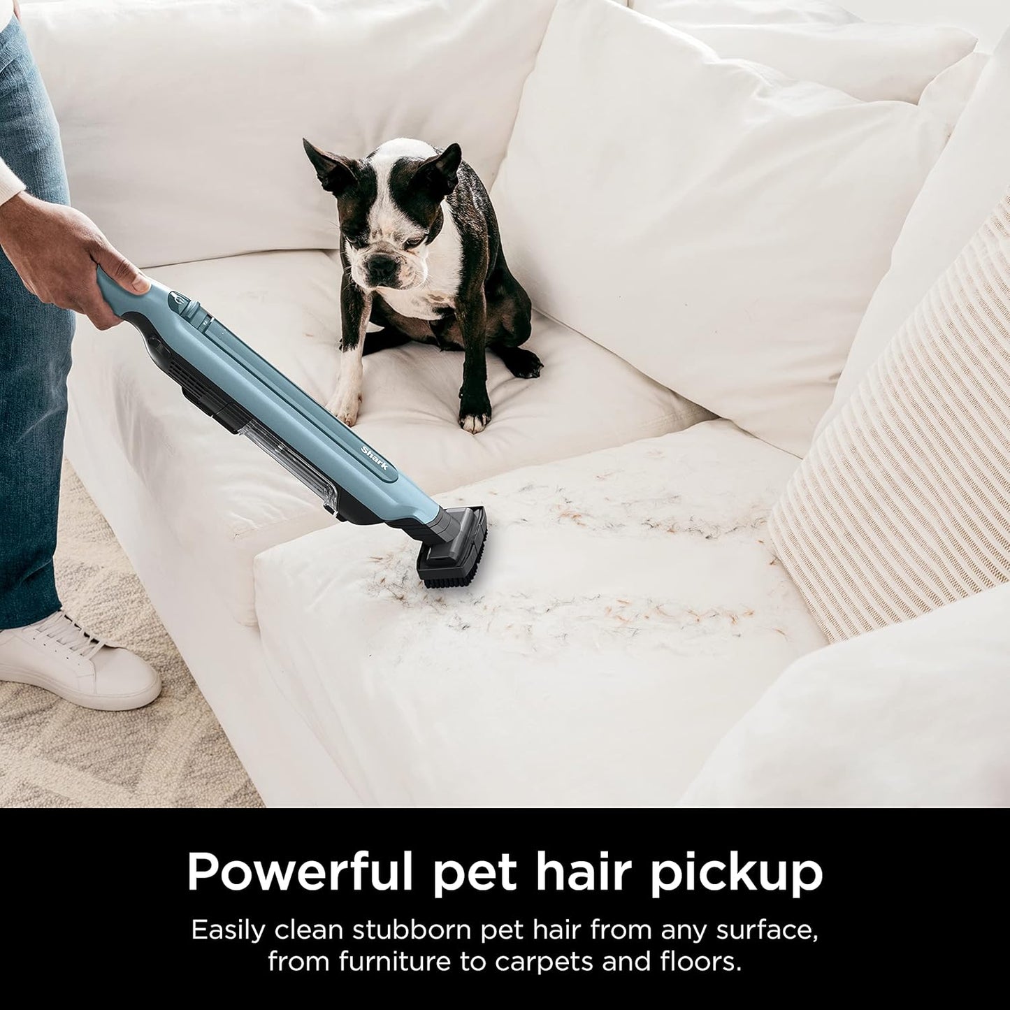 Shark WS642BL WANDVAC System Pet Ultra-Lightweight Powerful Cordless Stick Vacuum with Charging Dock, Blue