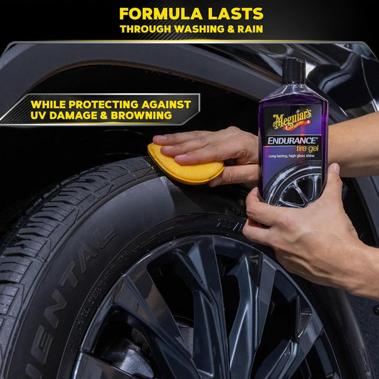 Meguiar's Endurance Premium Tire Gel for a Lasting Glossy Shine - 16 Oz Bottle (PURPLE)