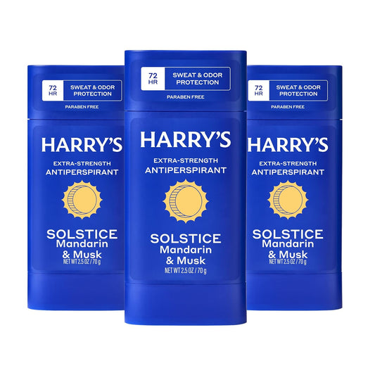 Extra-Strength Antiperspirant Deodorant for Men 72HR Sweat and Odor Protection - Solstice - (3 Pack)