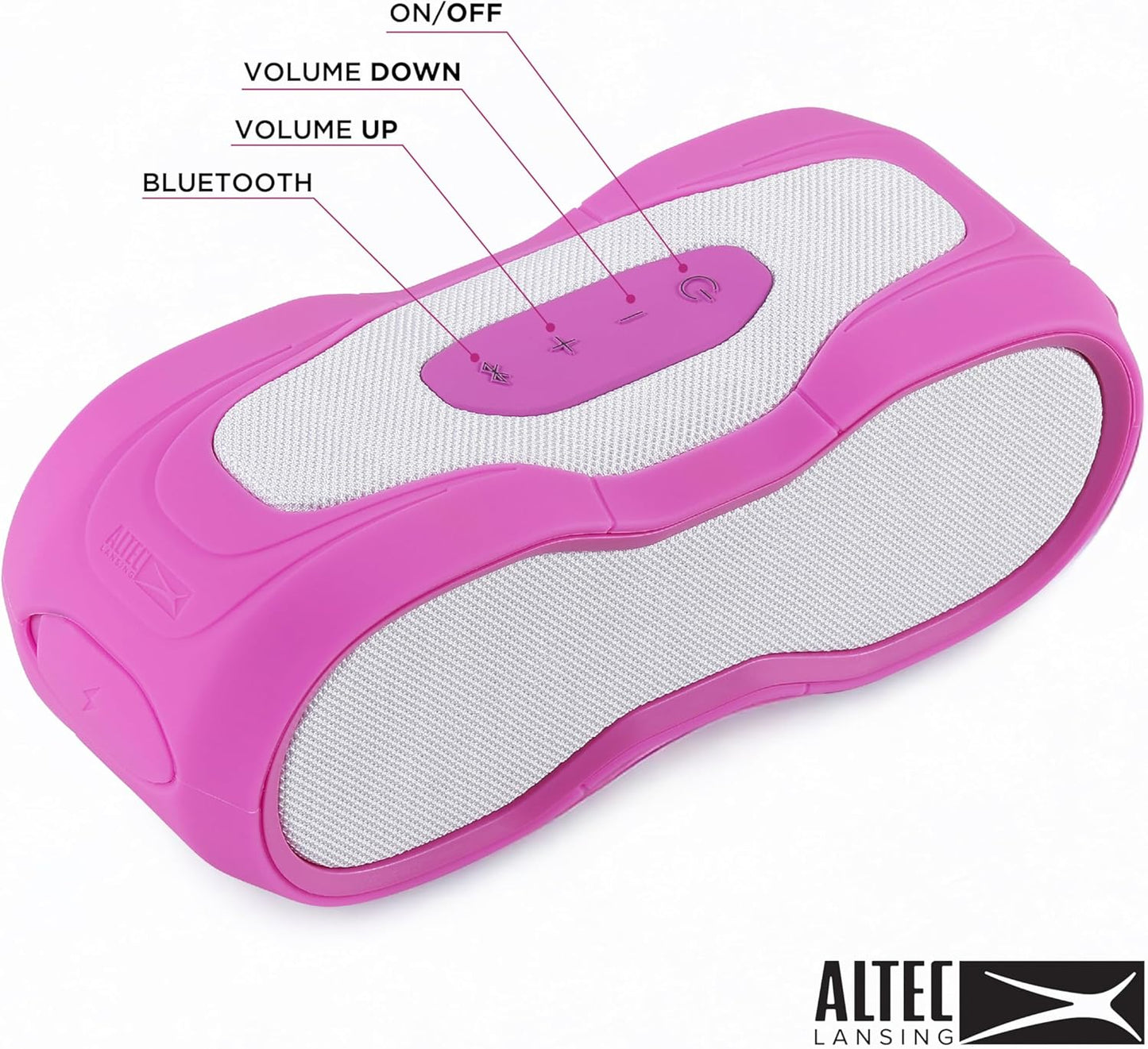 Altec Lansing BoomJacket XL Draadlose Bluetooth-luidspreker, Magnetiese Waterdigte Luidspreker, IPX7 Buite Luidspreker met 24H Speeltyd, Draagbare Luidspreker met Karabiner, Monteerbaar, Vinnige Laai