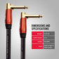 Monster Prolink Acoustic Instrument Cable. 8 in Guitar Cable. Right Angle to Right Angle Monster Cable w/ Superior Delivery Speed. Rich & Clean Sound Monster Cord. Monster Instrument Cable