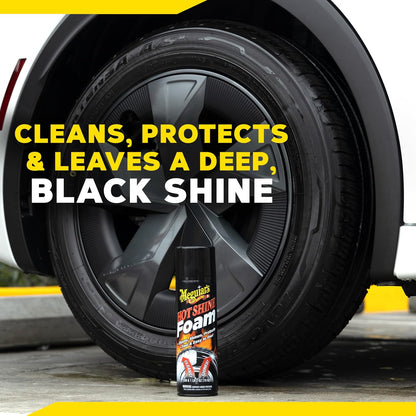 Meguiar's Hot Shine Bandskuim, Hoëglans Bandskuim Wat Skoonmaak, Laat Blink en Beskerm - Swart Glans - (538 g)