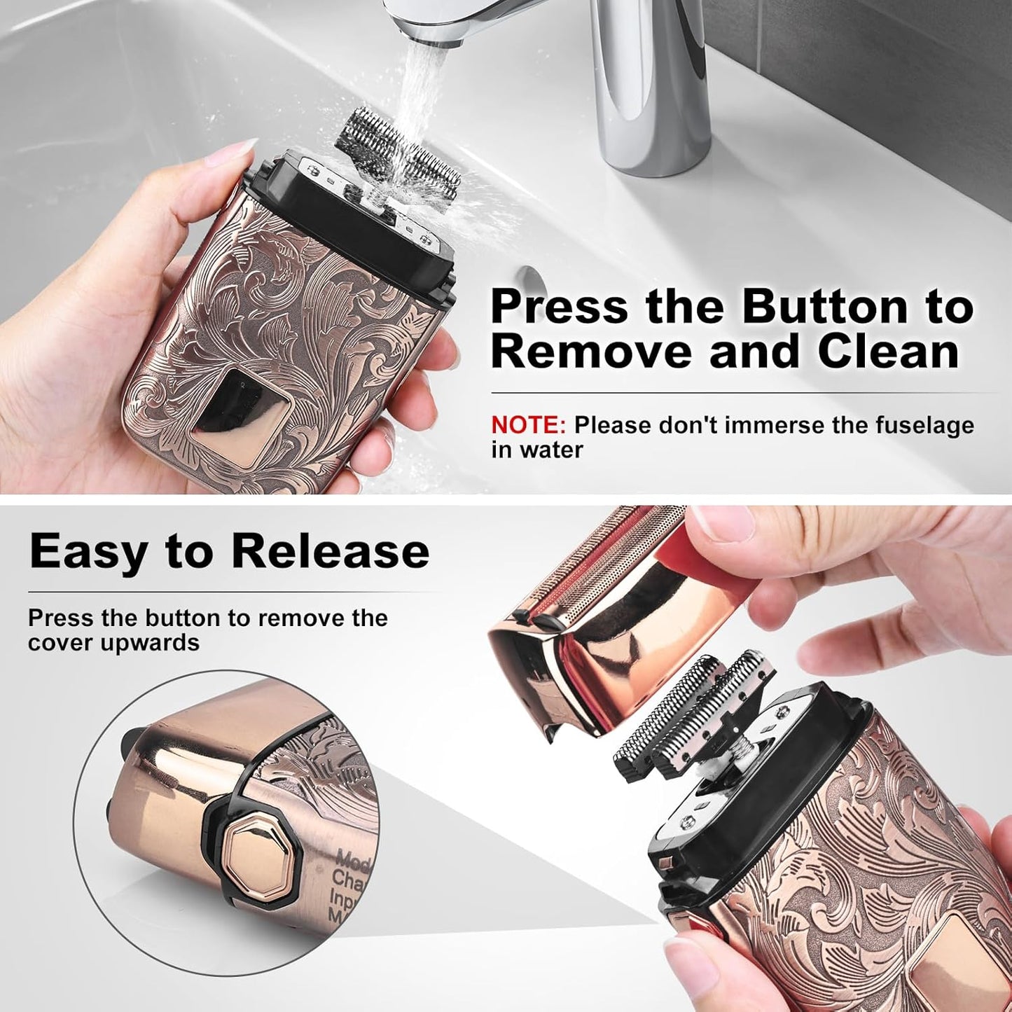 Foil Shavers Electric Razor for Men, Beard Trimmer Grooming Shaving Kit, Hair Trimmer, Cordless Head Shavers for Bald Men Barber Clippers, Birthday Gifts for Him