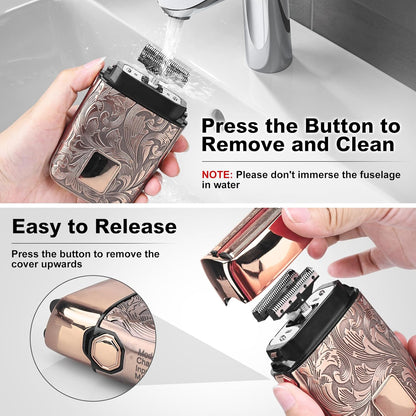 Foil Shavers Electric Razor for Men, Beard Trimmer Grooming Shaving Kit, Hair Trimmer, Cordless Head Shavers for Bald Men Barber Clippers, Birthday Gifts for Him