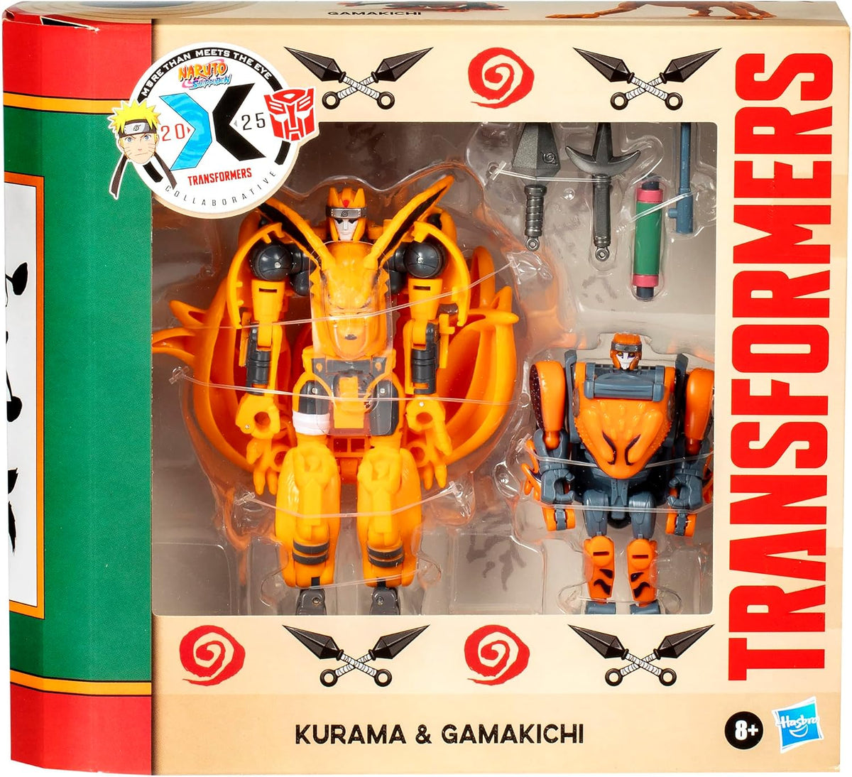 Transformers Collaborative Naruto Shippuden, Kurama & Gamakichi, Anime Toys, Action Figures, 8+