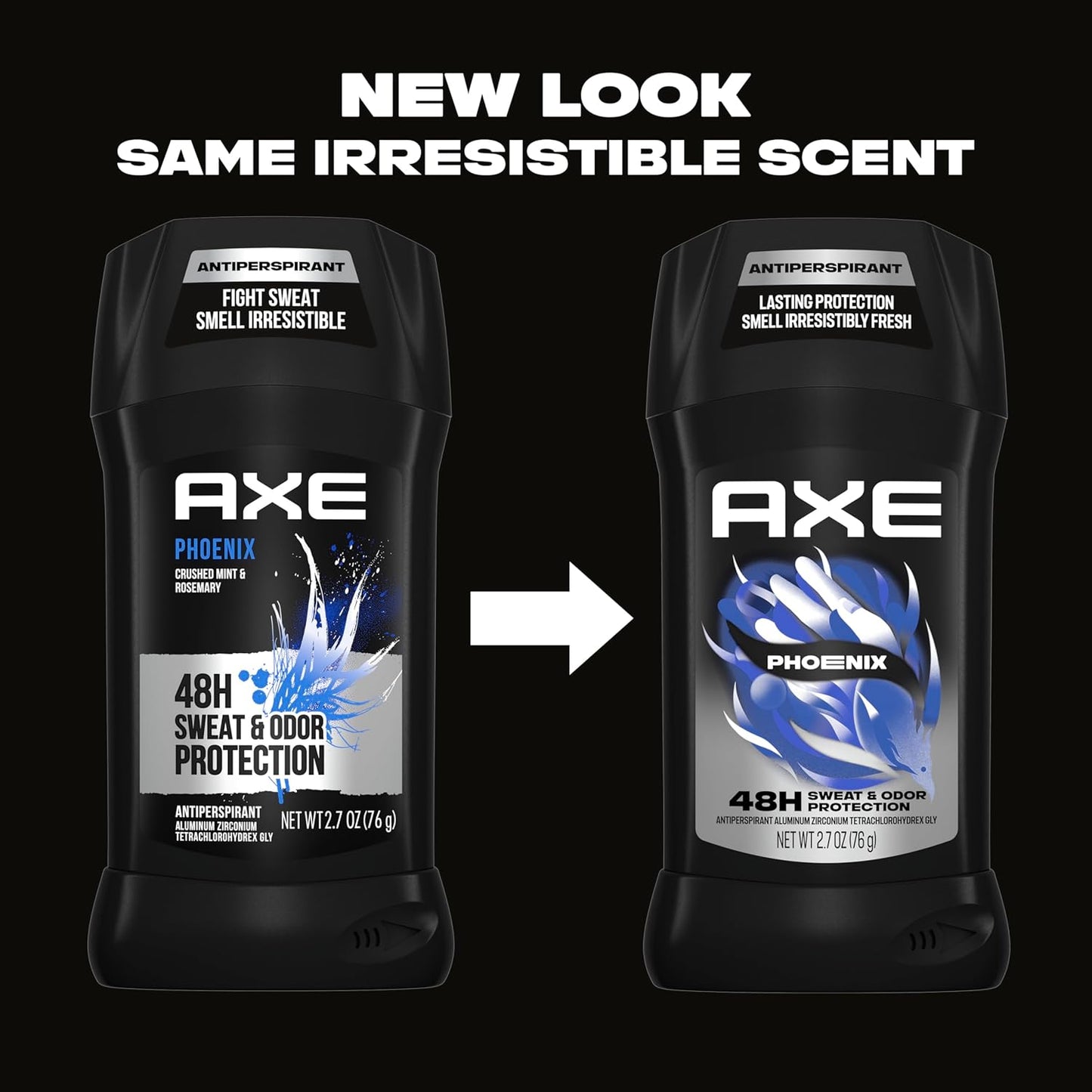 AXE Phoenix Antiperspirant For Men Mint & Rosemary 48H Sweat & Odor Protection Stay Dry - 2.7 oz (Pack of 3)