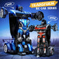 V991 Transform Remote Control Big Size, 2 Rechargeable Batteries for 70Min, 2.4GHz Gesture Sensing, One-Key Deformation, Robot Toys - (Blue)