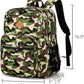 26L Backpack for School, College, and Travel: Water Resistant Bookbag with 8 Compartments - Buckshot Camo