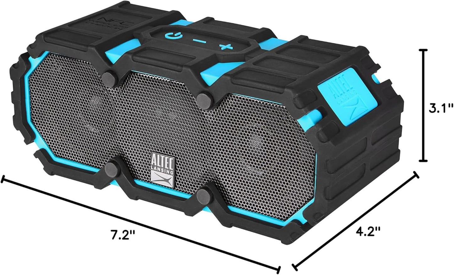 Altec Lansing Mini LifeJacket 2 - IP67 Waterdigte Swewende Bluetooth-luidspreker vir Swembad en Reis, Skokvaste en Sneeuvaste Draagbare Luidspreker vir Buitelug, 30vt Reikwydte en 10 Uur Speeltyd