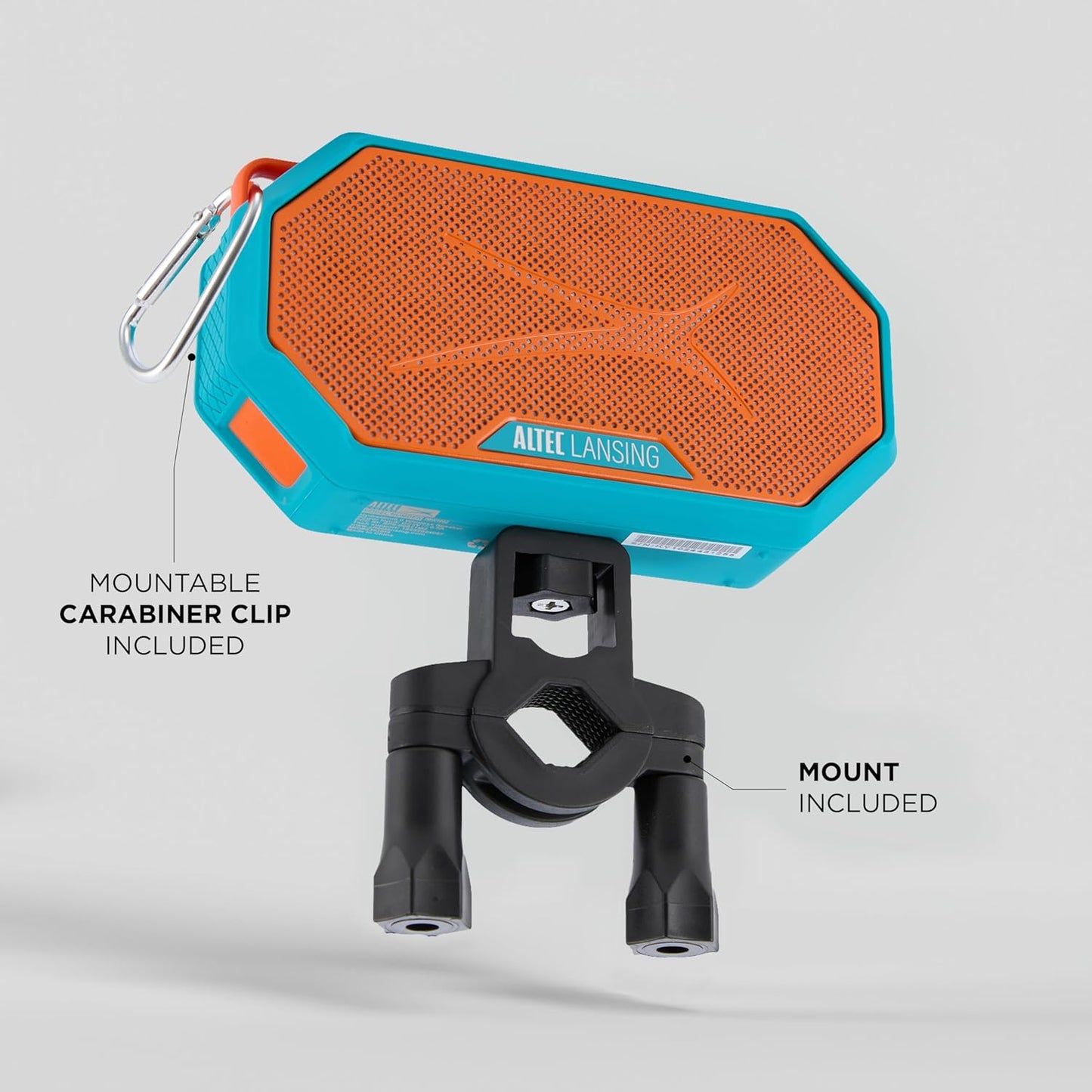 Altec Lansing x Miami Dolphins - Draagbare Bluetooth-luidspreker HYDRAMINI 2.0, IP67 Waterdig, 8W Uitset, 12h Speeltyd, USB-C Vinnige Laai, Stemassistent-integrasie (Miami Dolphins)