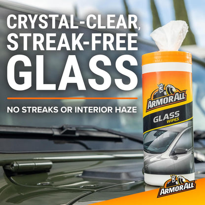 Armor All Beskermer, Glas- en Skoonmaakdoekies, Doekies vir Motorbinne- en Motorbuitekant - (Pak van 3)