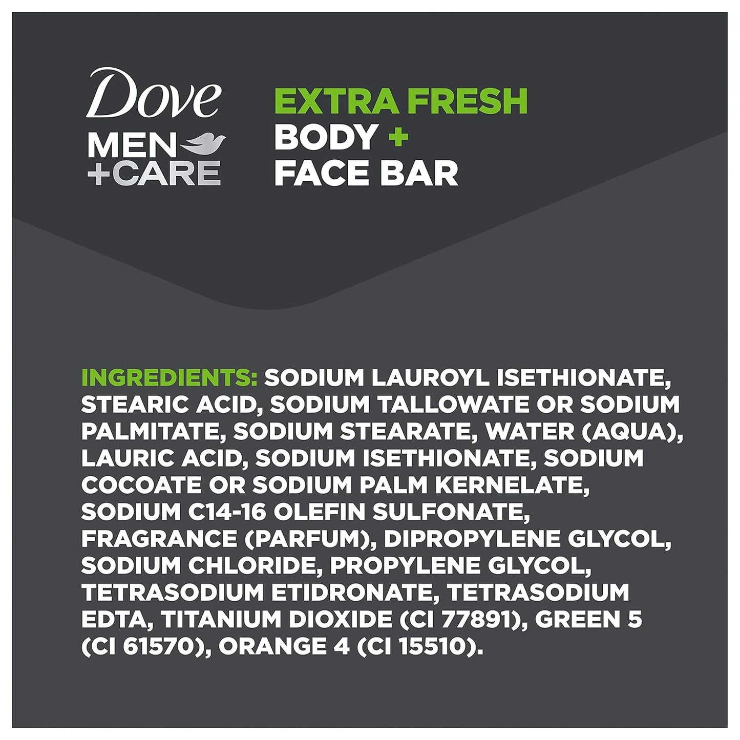 DOVE MEN CARE 3 in 1 Bar Cleanser for Body, Face, and Shaving Extra Fresh Cleanser Bar Soap to Clean and Hydrate Skin (Pack of 8)