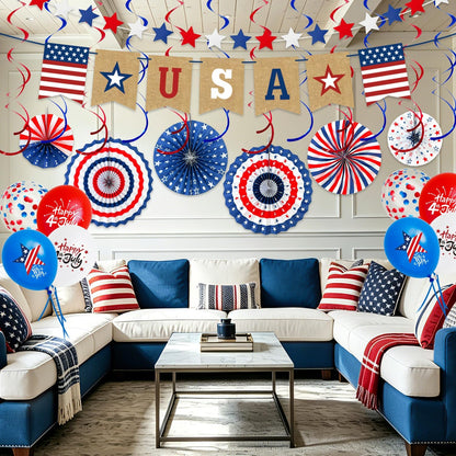 28 PCS Special Decorations, Patriotic Party Supplies for Memorial / Independence Day