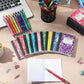 60 Pcs Mini Composition Notebooks and Retractable Ballpoint Pens, 3. 3" x 4.5" Small Note Pad Journal and Metal Ballpoint Pens with Stylus Tip for Students School College Office Supplies
