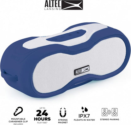 Altec Lansing BoomJacket XL Dradlose Bluetooth-luidspreker, Magnetiese Waterdigte Luidspreker, IPX7 Buiteluidspreker met 24H Speeltyd, Draagbare Luidspreker met Karabiner, Monteerbaar, Vinnige Laai