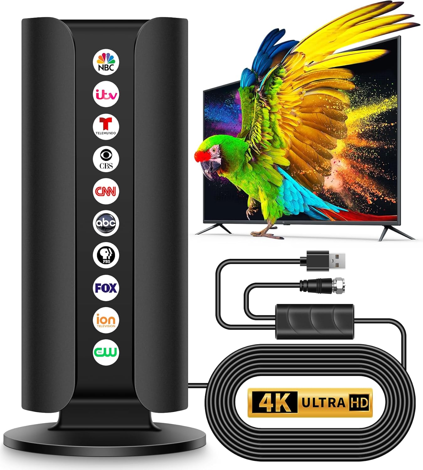 2026 TV-antenna vir Smart TV, 5000+ myl reikafstand sterkste digitale HD TV-antenna
