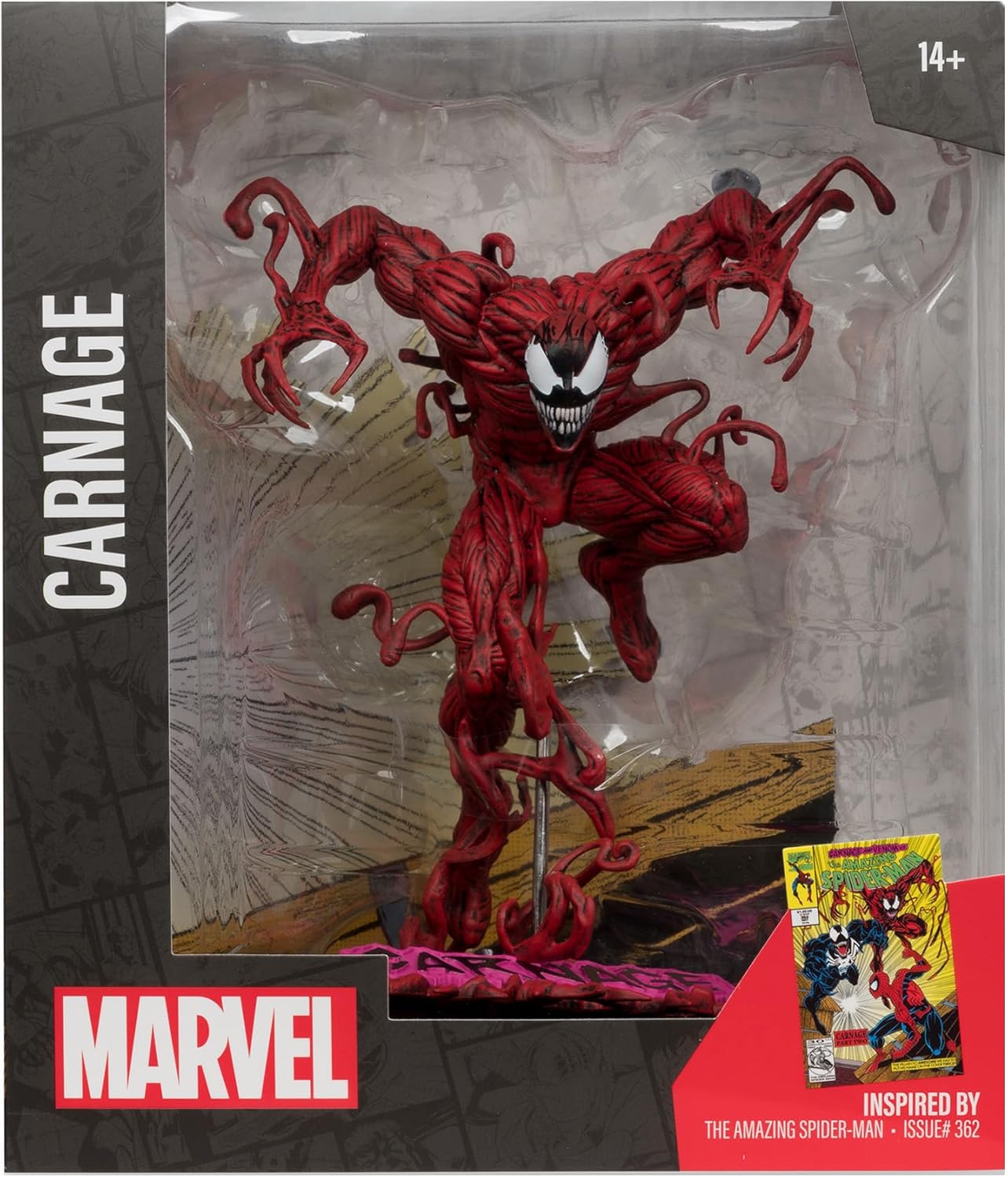 McFarlane Toys Marvel Carnage Scale Collectible w/ Scene (The Amazing Spider-Man )