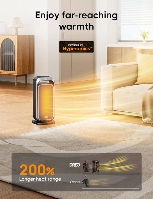 1500W Verwarmer met Afstandbeheer en 70° Ossillerende Ruimteverwarmer met Afstandbeheer, Elektriese Verwarmingstoestelle vir Binnenshuise Gebruik