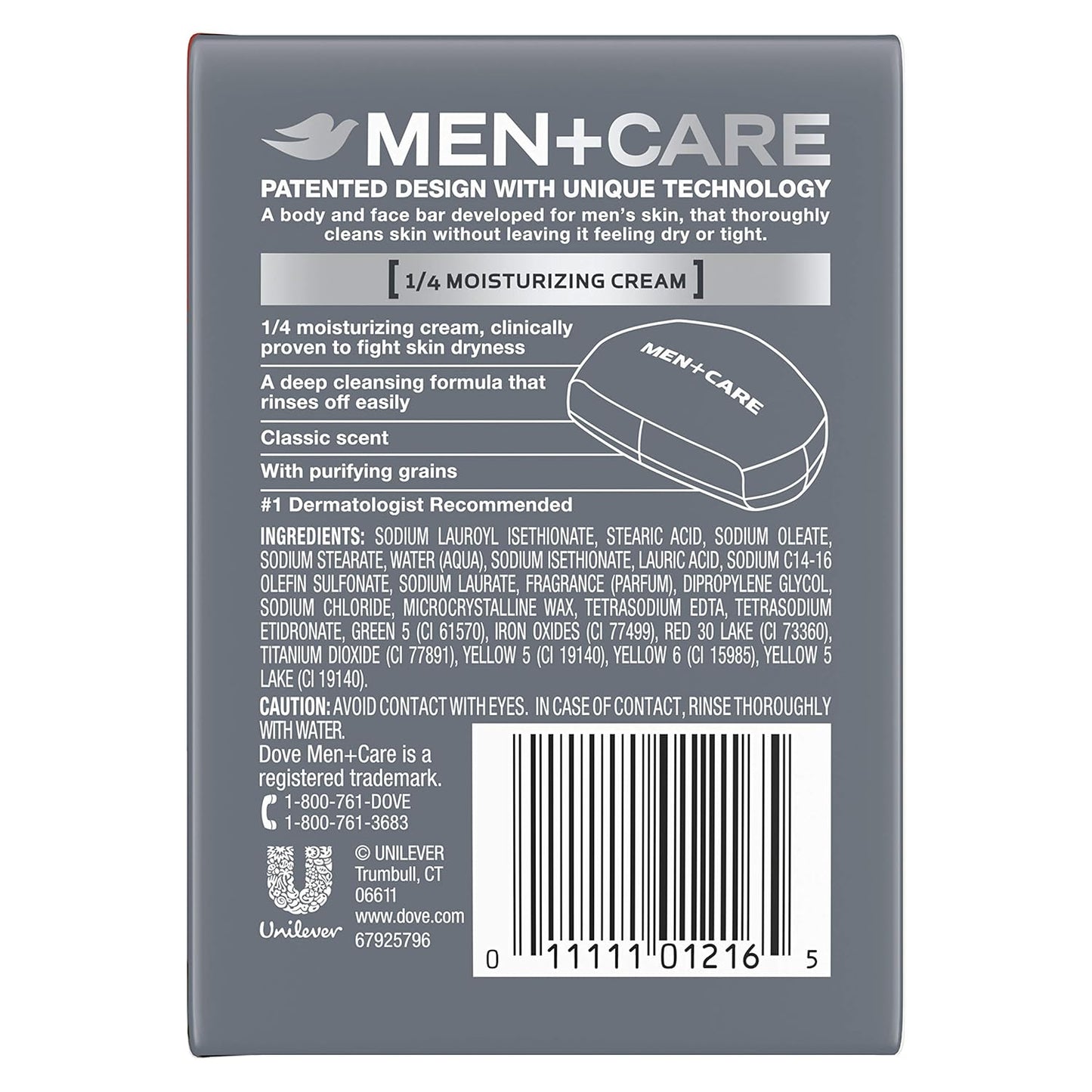 Dove Men+Care Men's Bar Soap More Moisturizing Than Bar Soap Deep Clean Effectively Washes Away Bacteria (Pack of 6)