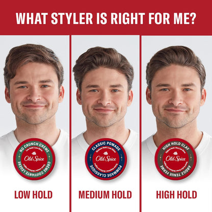 Old Spice Hair Pomade for Men, Medium Hold, Low Shine, Hair Styling (Twin Pack)